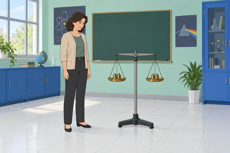 La escala de actitud aparece en un aula.