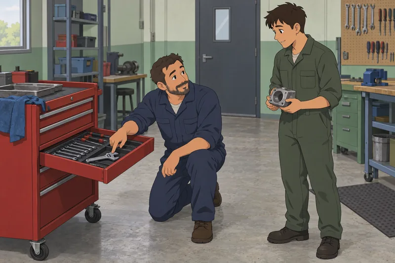 Extra-Role Work Behavior appears beside a tool cart.