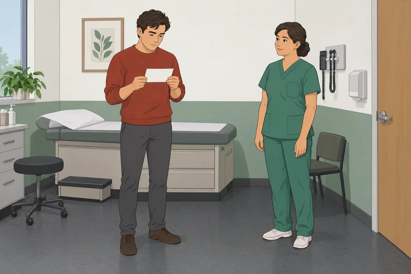 Neuropsychic Tension Scale: patient holds a blank card.