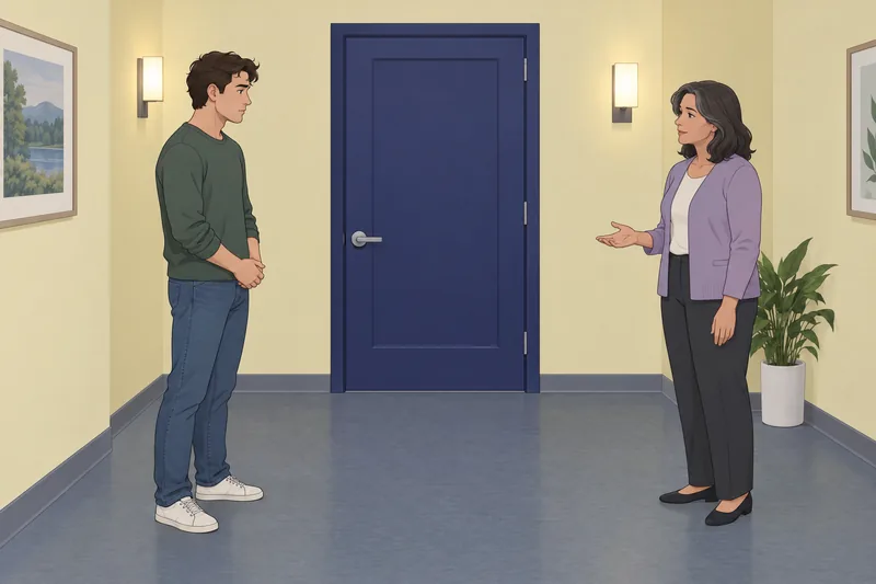 Self and Interpersonal boundaries meet a closed door.