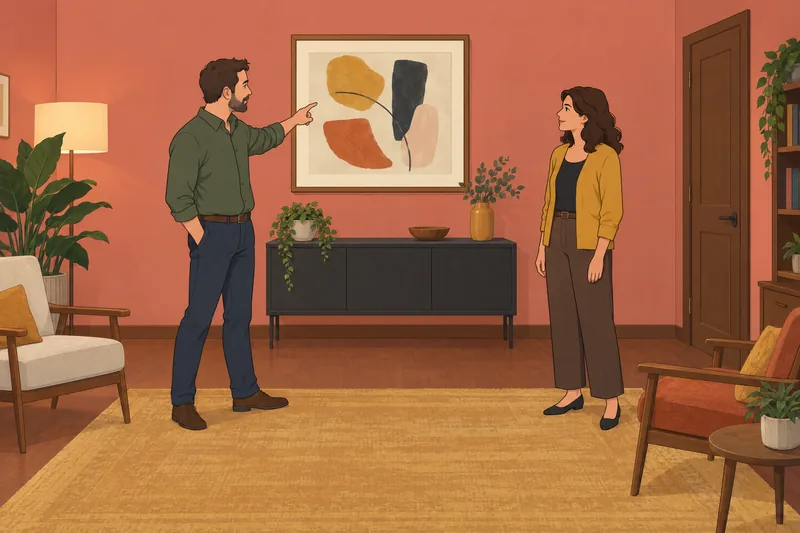 Schizotypal Personality Questionnaire near abstract wall art.