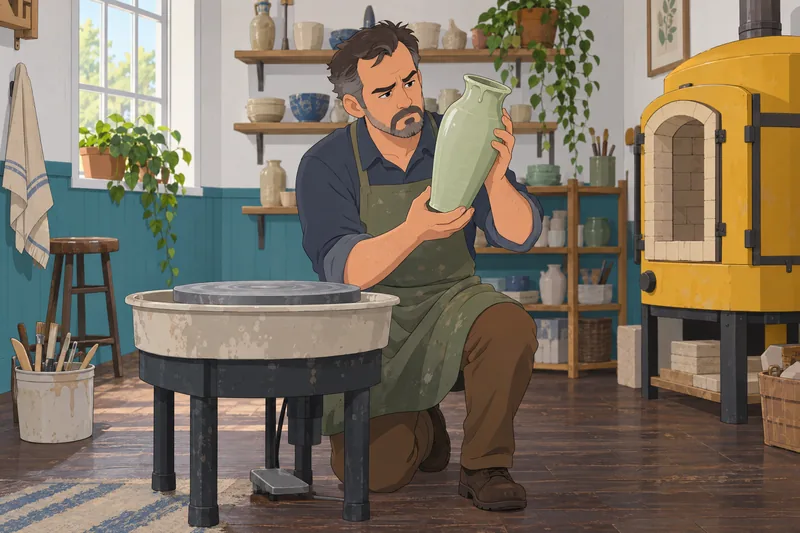 Perfectionism Scale Test shows a vase under inspection.