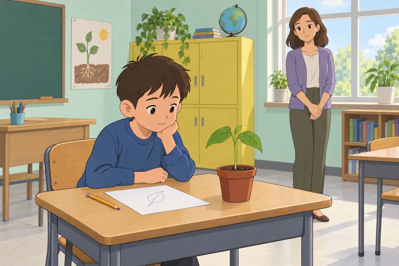 Un cuestionario de ciencias en clase.