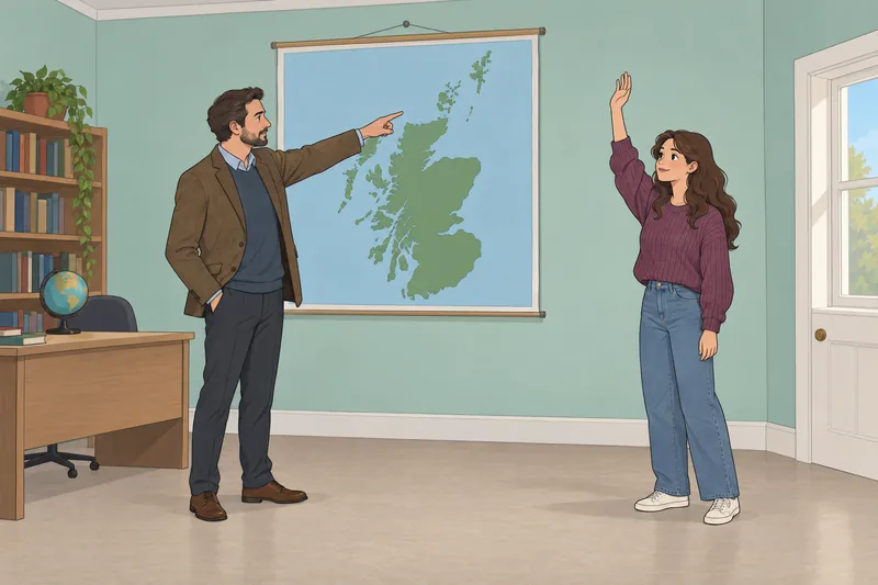 Scotland Quiz in a classroom map lesson.
