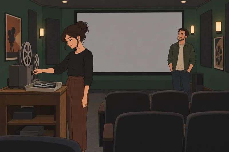 El cuestionario de Scott ocurre en un cine.