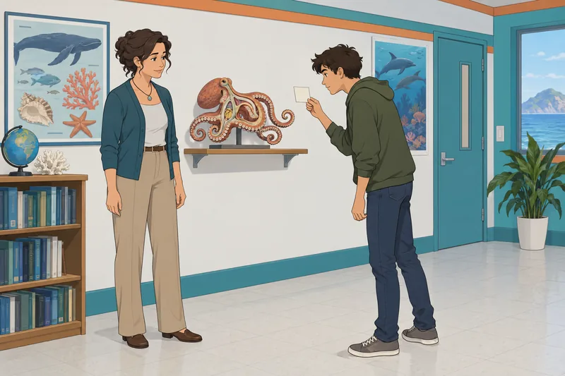 El cuestionario sobre animales ocurre en clase.