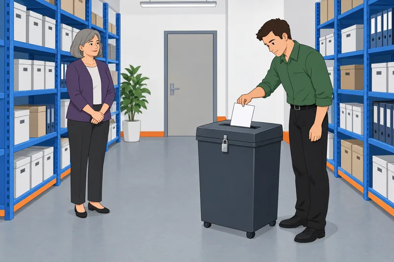 Security Awareness Training beside a secure shred bin.