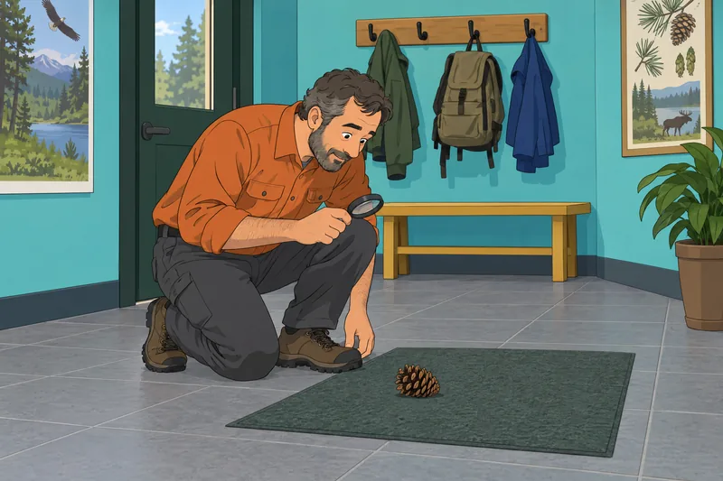 Attitudes Toward the: examining a pine cone.
