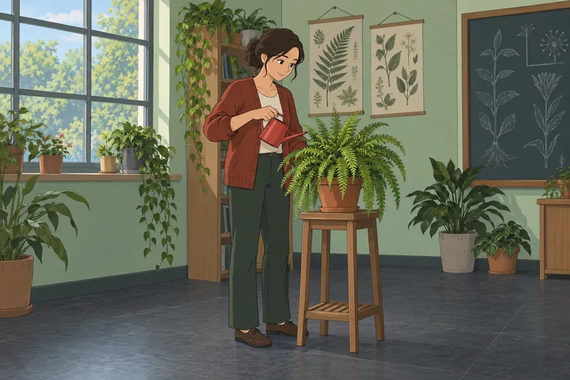 autoestima en la: cuidado atento de una planta.