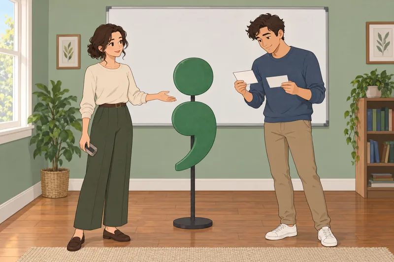 Ilustra el cuestionario sobre el punto y coma.