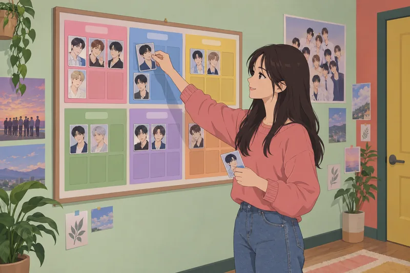 Seventeen Member Quiz in a classroom lineup exercise.