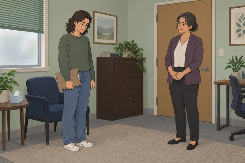 escala de expresión aparece en una consulta clínica.