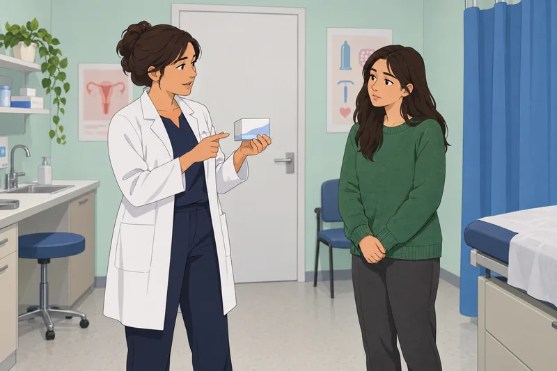 Sex Ed Quiz shows a calm clinic consultation.