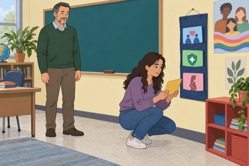 El cuestionario de educación ocurre durante una clase.