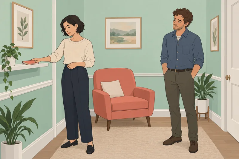 La escena de compatibilidad sexual muestra un diálogo.