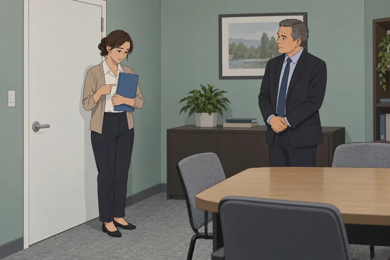Una escena: cuestionario sobre acoso en el trabajo.