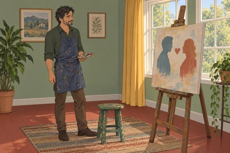 cuestionario de exploración: un artista pinta.