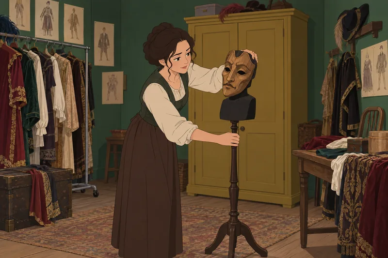 El cuestionario sobre los personajes muestra una máscara.