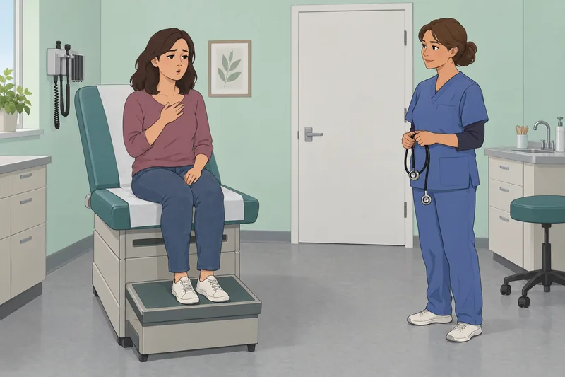 Sheehan Anxiety Self-Rating shows a clinic breathing check.
