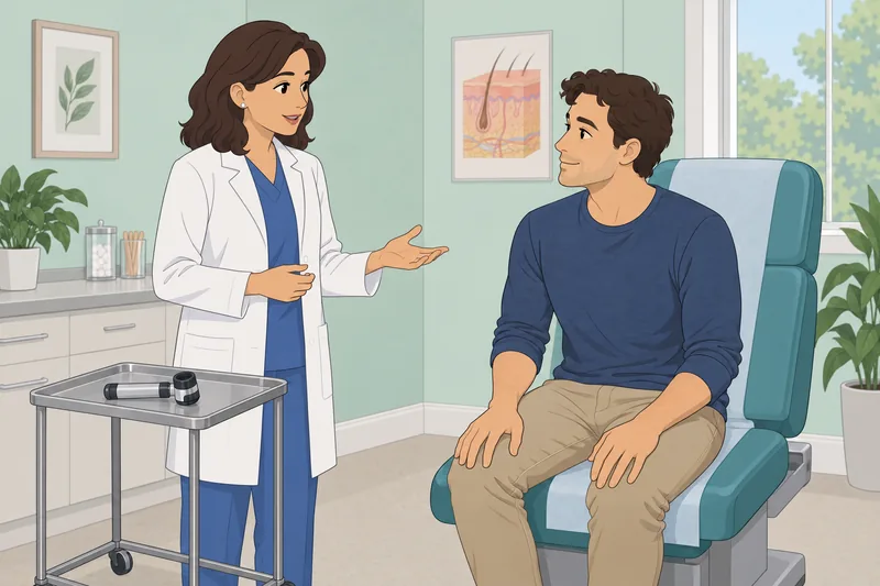 cuestionario ¿Debería ser dermatólogo? Examen clínico.