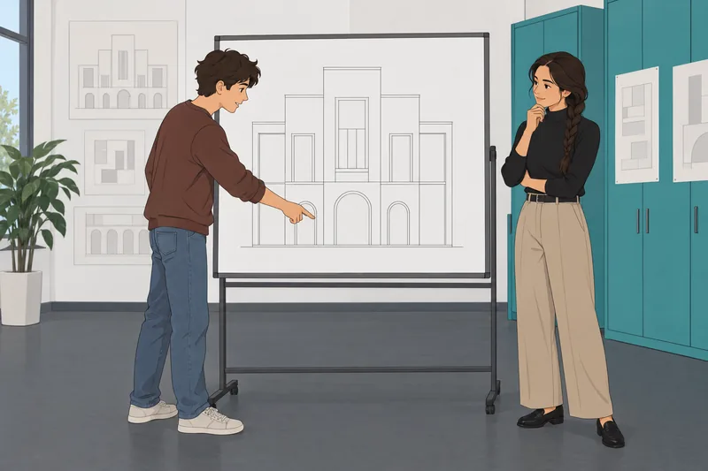 cuestionario ¿Debería estudiar: arquitecto presenta una fachada.