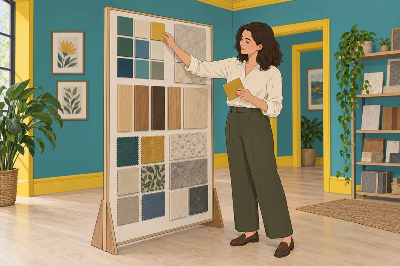 Should I Be: A designer compares tile samples.