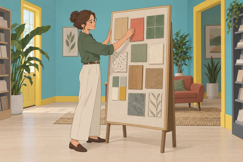 cuestionario ¿Debería dedicarme: Una diseñadora compara azulejos.