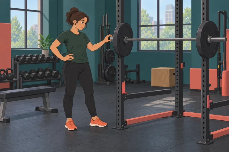 Should I Bulk: a lifter checks a barbell.