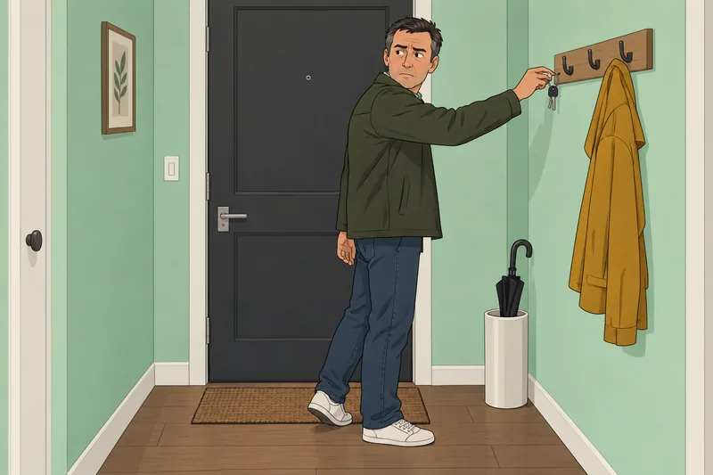 Should I Drink: He sets car keys aside.