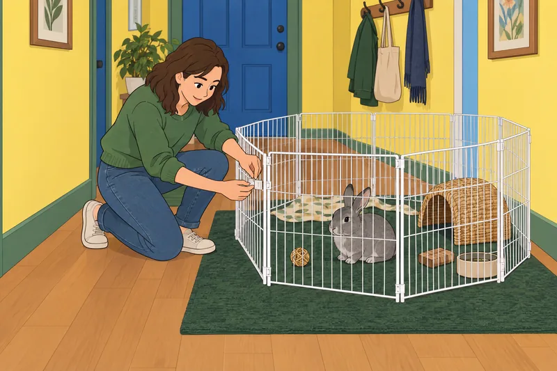 Should I Get: guardian secures a rabbit pen.