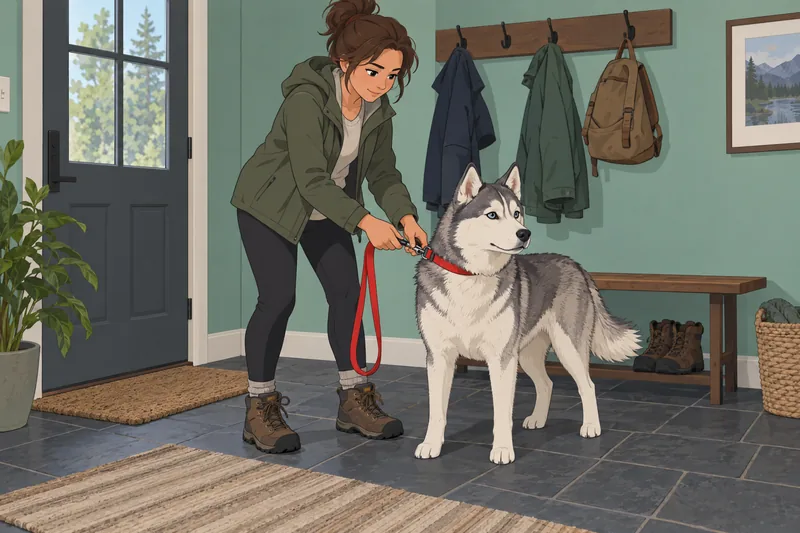 Should I Get: an owner clips the leash.