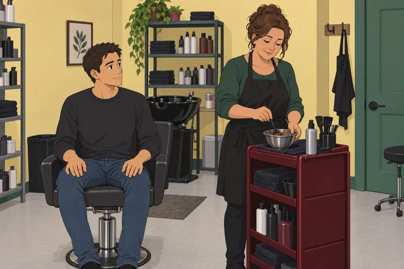 Should I Go—her colorist mixes tones.