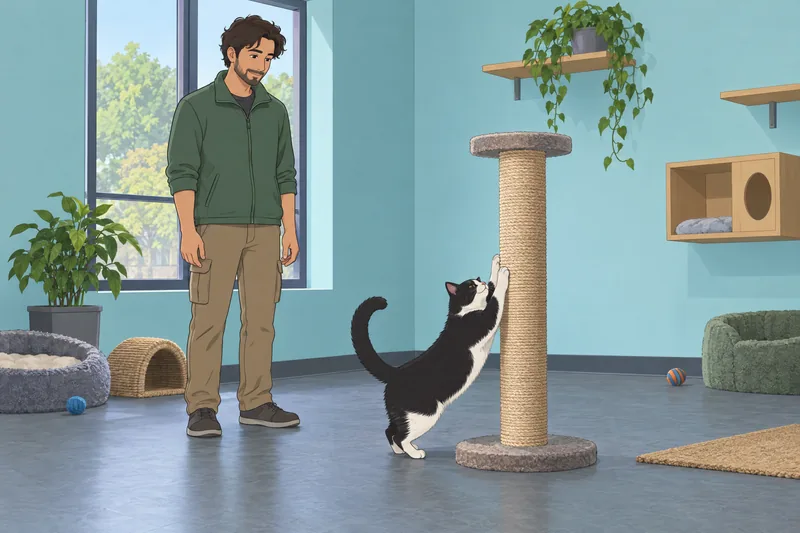 cuestionario ¿Debería buscarle: voluntario prepara apoyo felino.