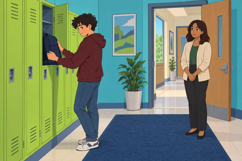 Should I Switch: A student stores a backpack.