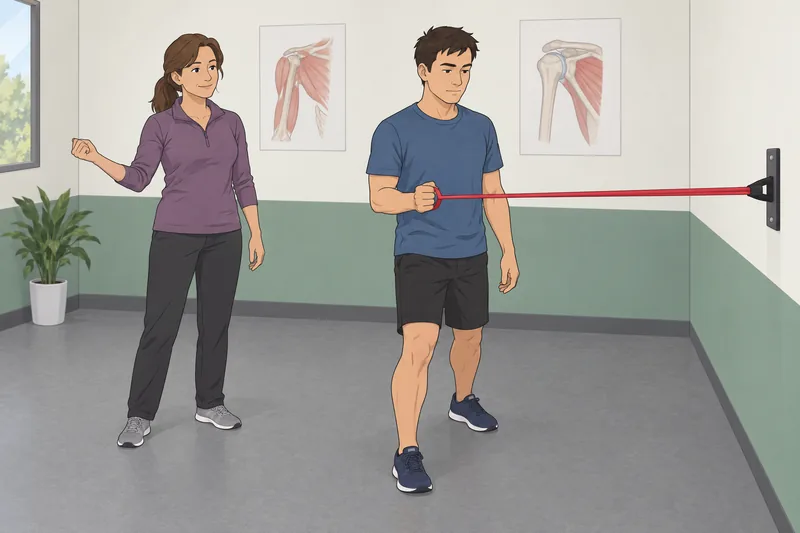 Shoulder Muscles Quiz shows controlled rotation practice.