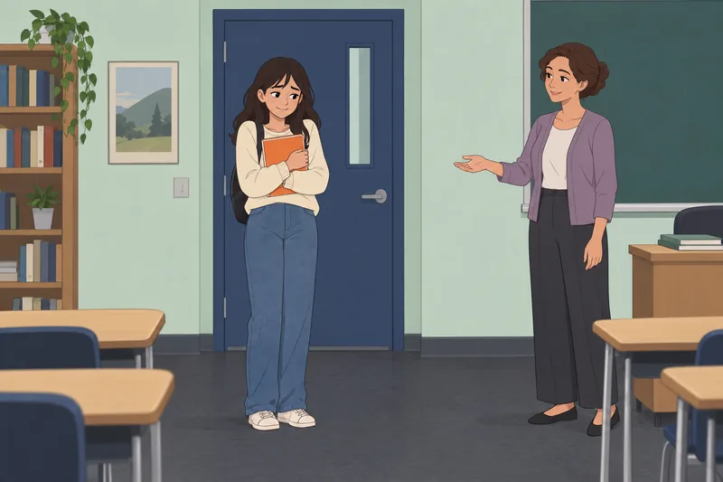 Shyness Assessment Test depicts a waiting student.