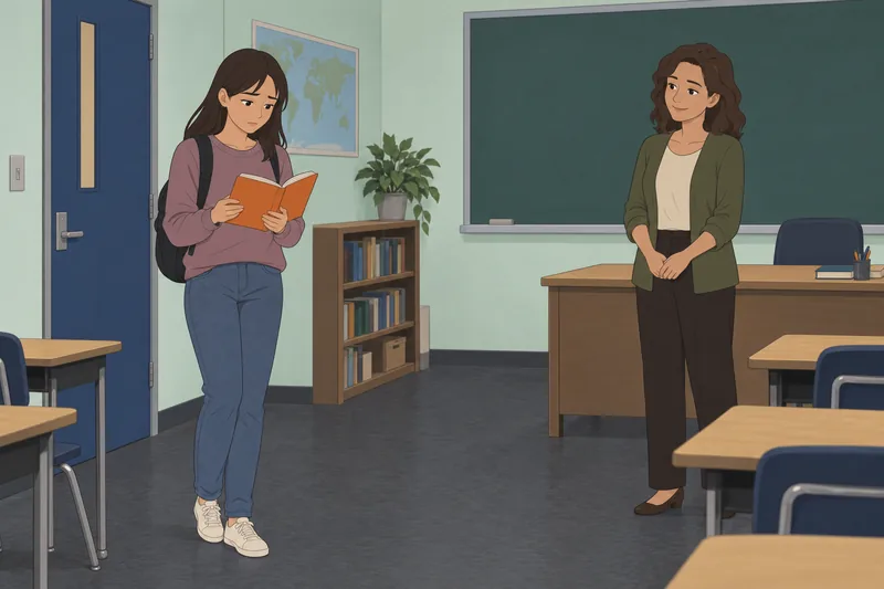 Prueba de diagnóstico muestra a una estudiante.