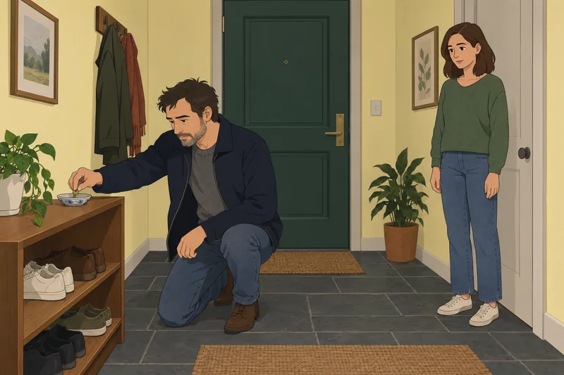 Sibling Questionnaire (BSQ) shows a careful hallway exchange.
