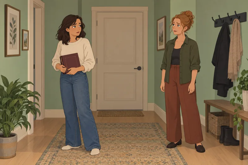 Siblings or Dating appears in a quiet hallway.