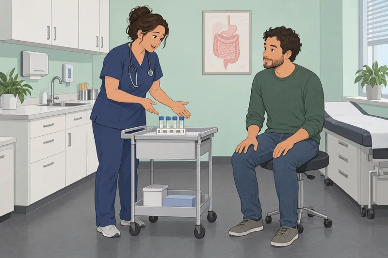 SIBO Quiz: clinician explains breath sampling.