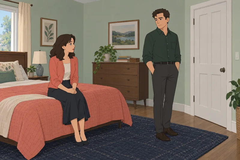 Signs Your Husband notices distance at the door.