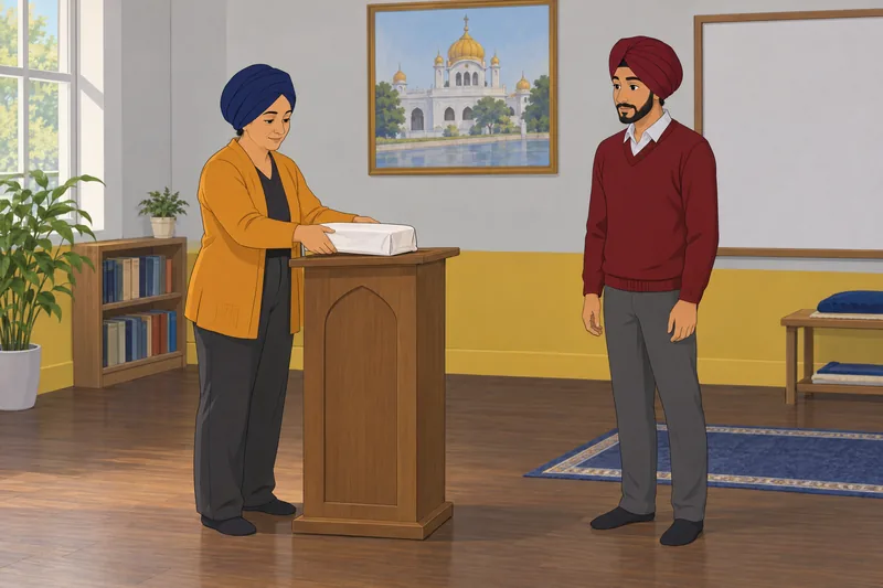 Sikh Quiz shows a classroom scripture lesson.