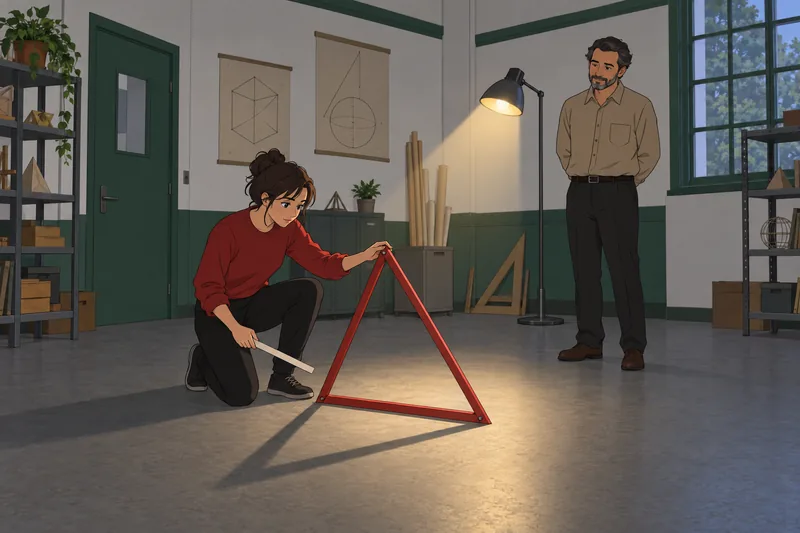 Similar Triangles Quiz shows a triangular shadow.