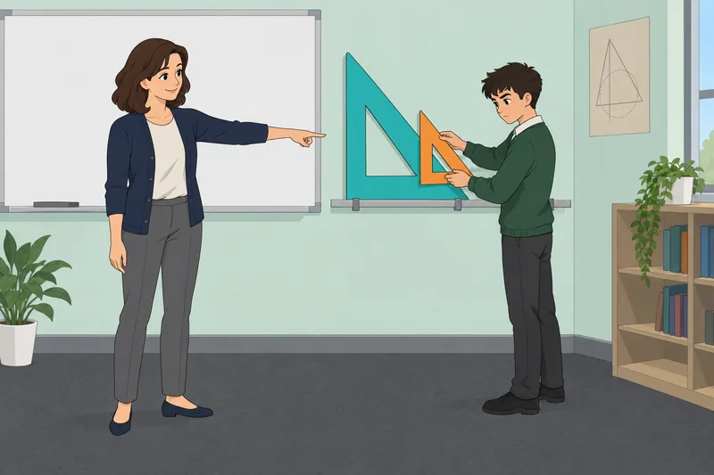 Similar Triangles Quiz shows aligned triangle models.