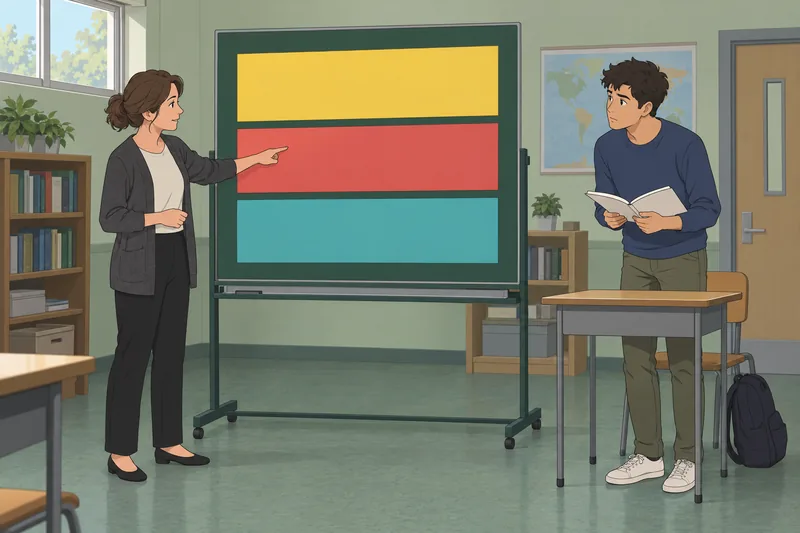 Simple Compound and: a teacher sorts clause panels.