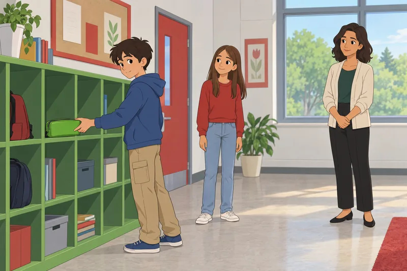Brief Bullying Screening shows a welcoming classroom moment.
