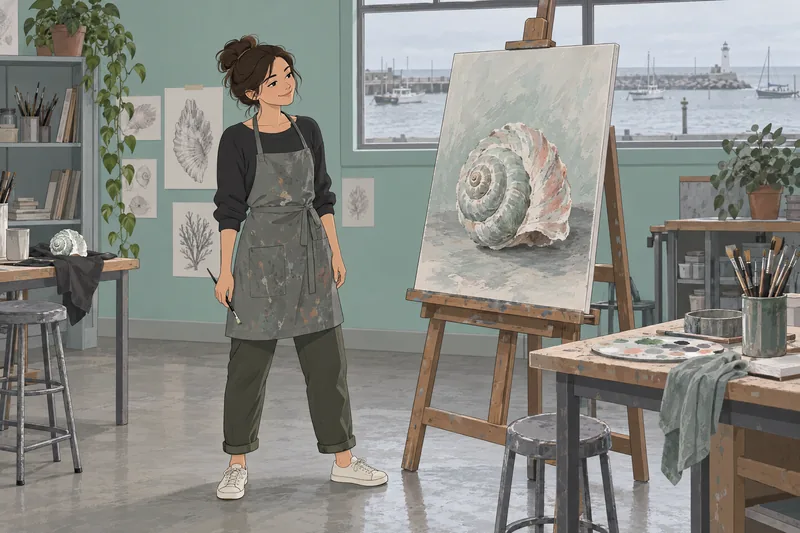 Quiz ¿sirena hechizante muestra una concha pintada.