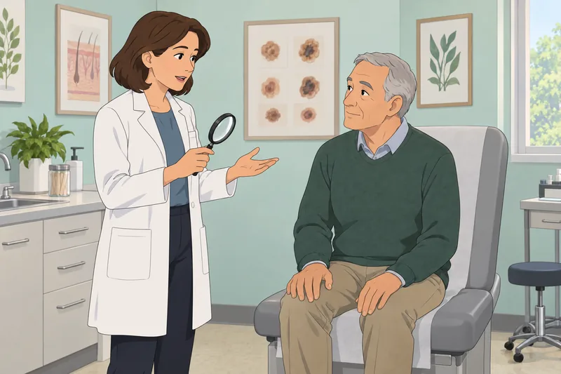 Skin Cancer Quiz in a dermatology clinic.