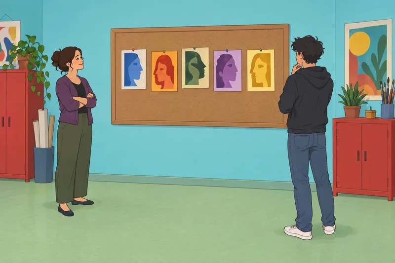 Quiz de personajes muestra una elección reflexiva.