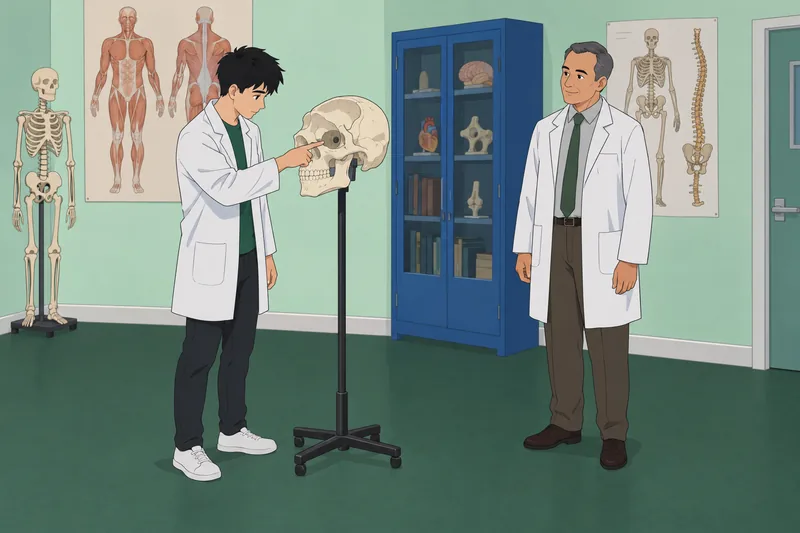 Skull Bone Markings appear on a classroom model.